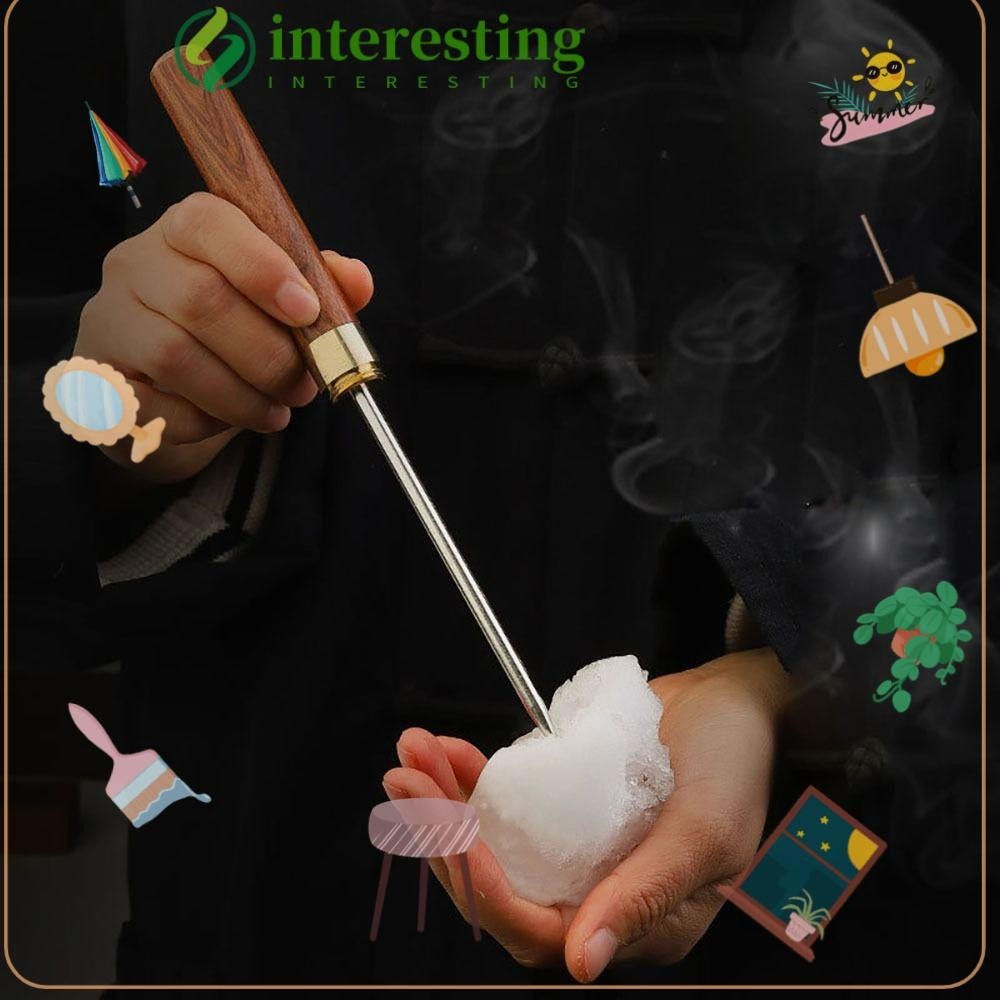 INTERESTING Ice Pick, Wooden Handle Ice Breaking Ice Cone, Durable