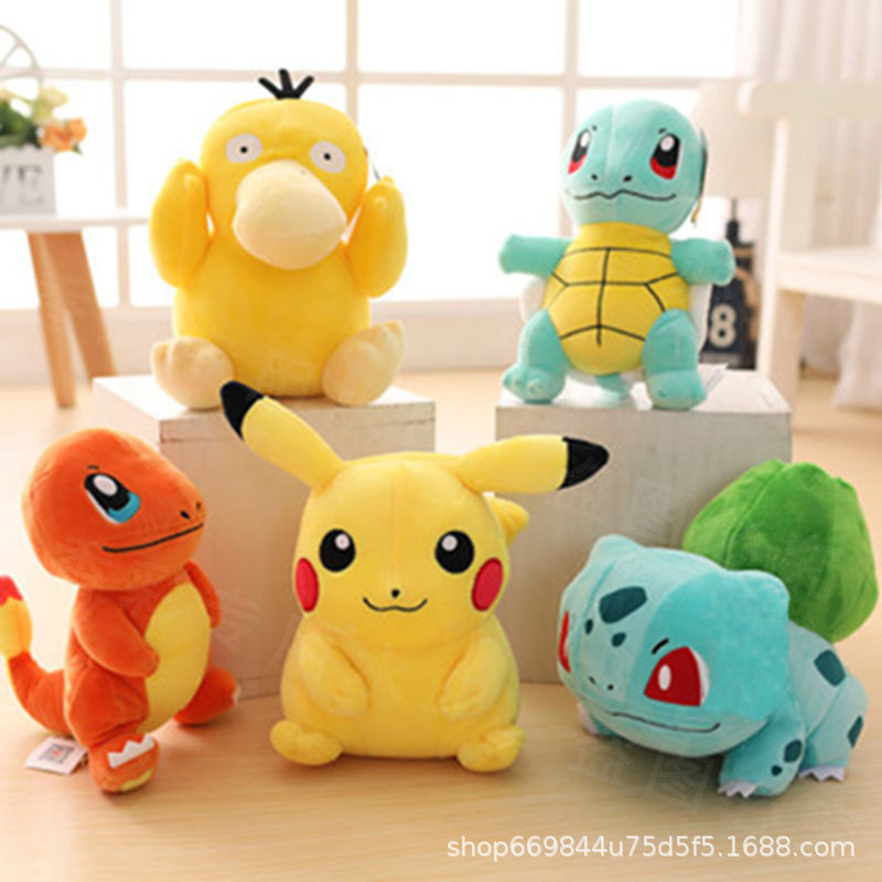 23cm Pokémon Pikachu Plush Doll Jenny Turtle Up to Duck Charmander