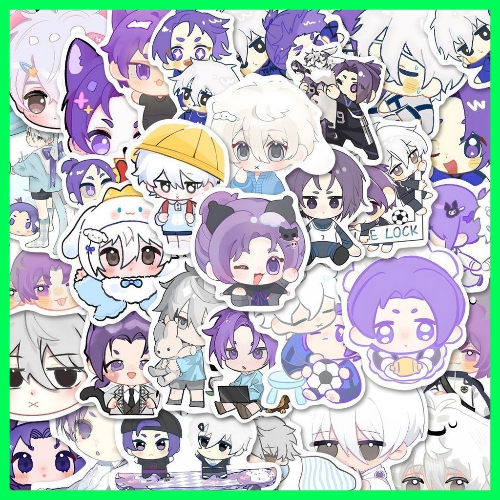 Sticker Blue Lock (70 Sheets) Mikage Reo Cute Cartoon Blue Prison Rei ...