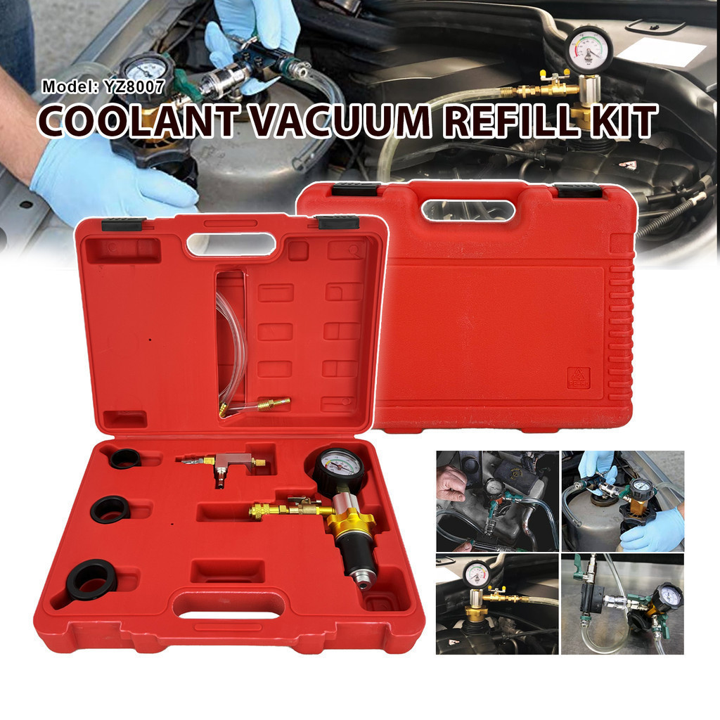 Universal Coolant Vacuum Refill Kit Cooling System Purge Auto Car Radiator Coolant Purging Get