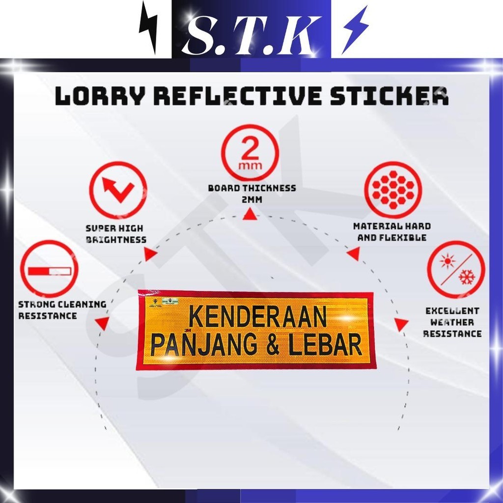 3M KPL Sticker With SIRIM/ Kenderaan Panjang & Lebar / Type 4 / Lorry ...
