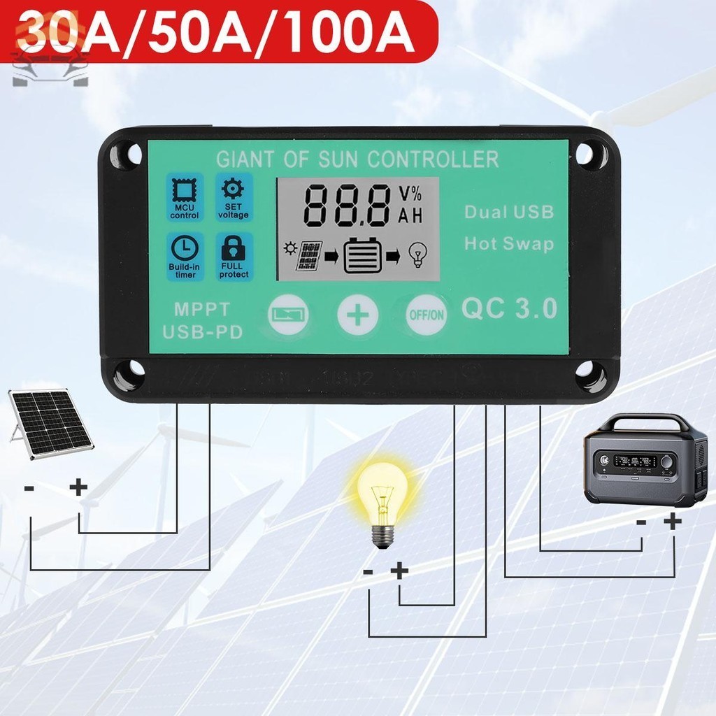 Solar Charge Controller Multiple Protection Solar Panel Controller ...