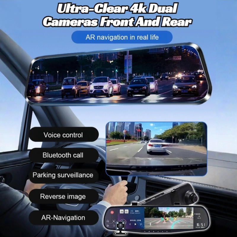 4K Display/AR Navigation [Wide Angle/Night Vision]Car Mounted Ultra ...