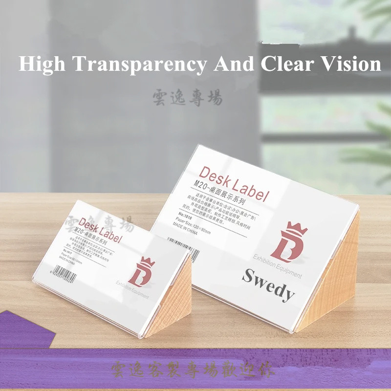 60x40mm / 90x54mm Small Wood Price Label Paper Card Tags Table Number ...
