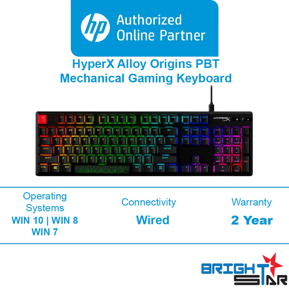 Clavier Gamer HyperX Alloy Origins PBT - AZERTY Français - Mécanique - NEUF