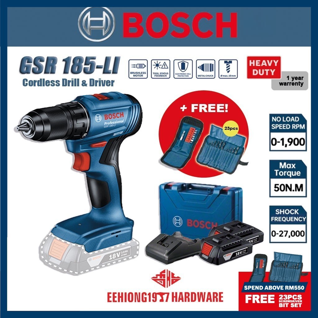 BOSCH GSR 180 LI Cordless Drill Driver BOSCH GSR180 GSR 180