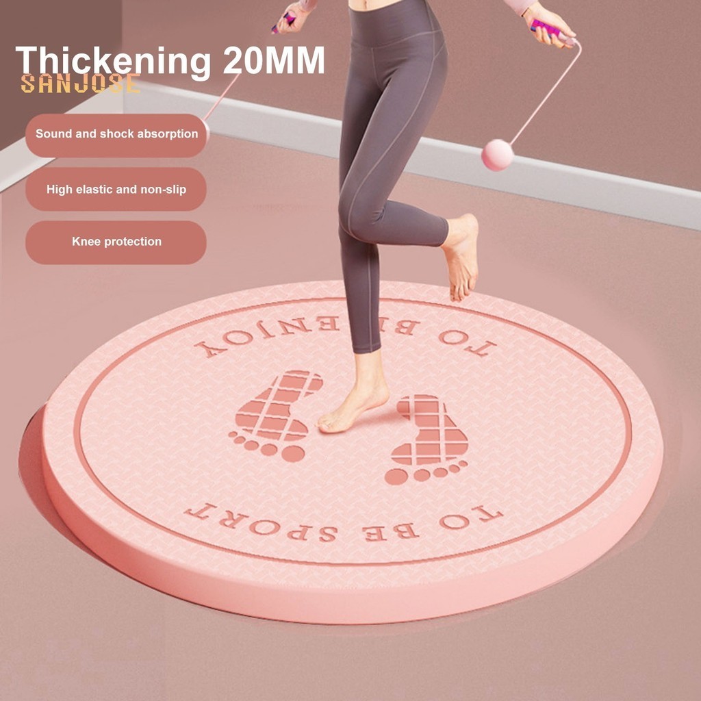 SSNMute Jump Rope Mat Nonslip Round Yoga Sports Mat Professional