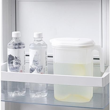 Locaupin Fridge Door Water Jug with Handle Plastic Pitcher with Flip ...