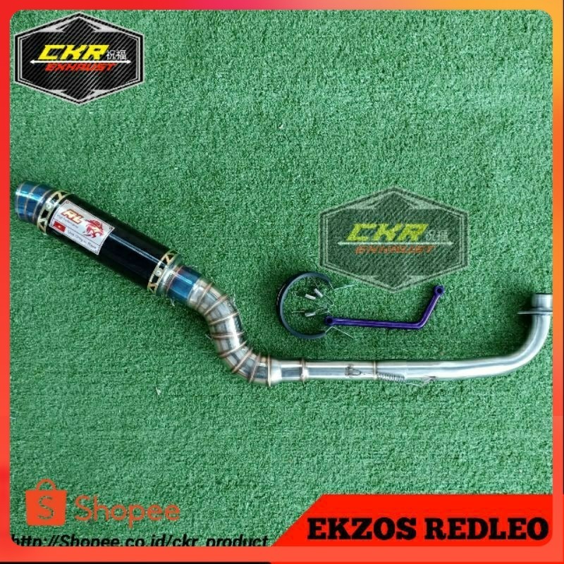 Redleo exhaust 28mm pnp wave 110/ex5/wave 115/125krisss 100/115/legend ...