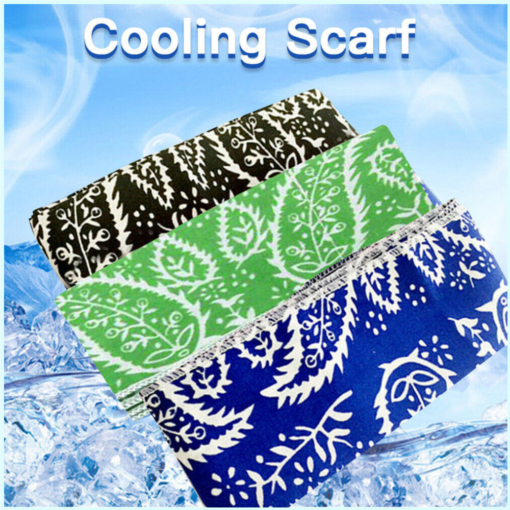 Ice Cooling Bandana Outdoor Sport Body Scarf Wrap Cool Headband Neck ...