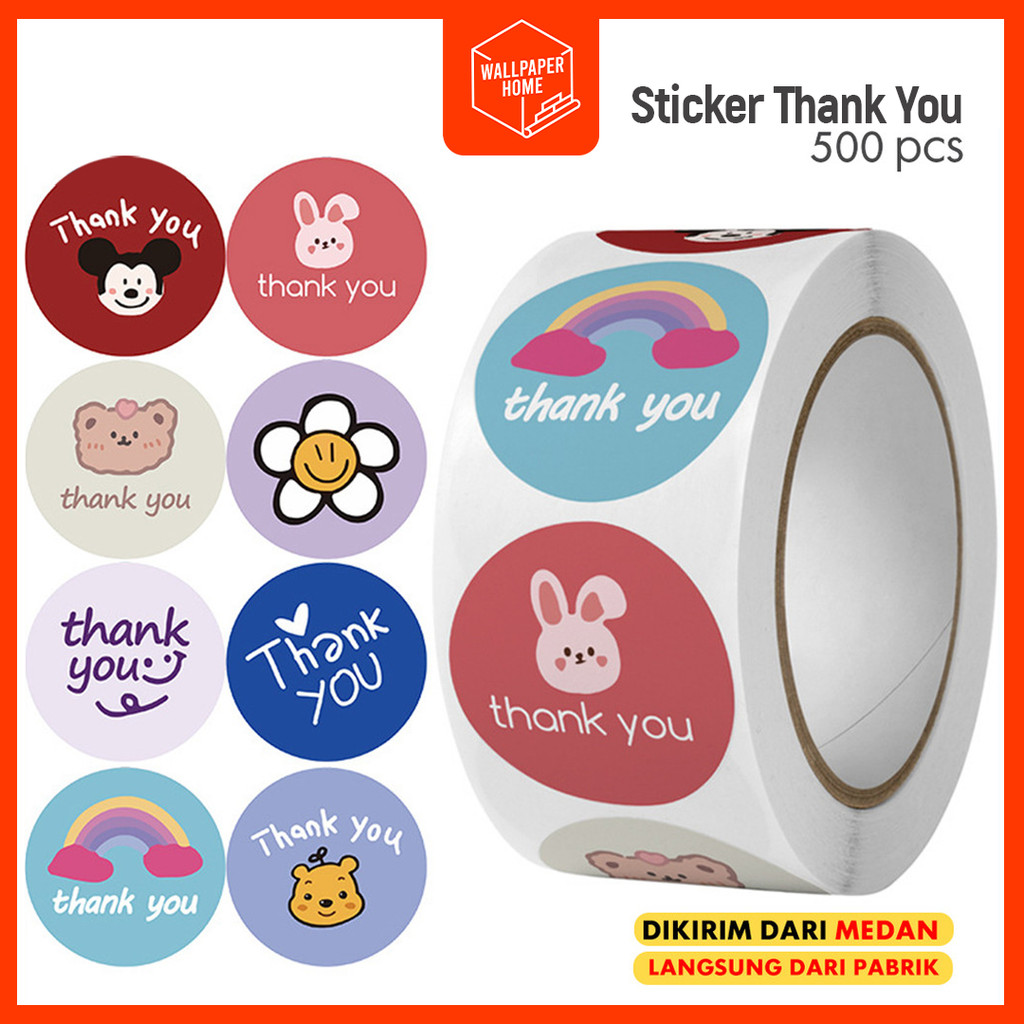 Thank You Stickers 500 pcs / Thank You Stickers Color Self Adhesive ...