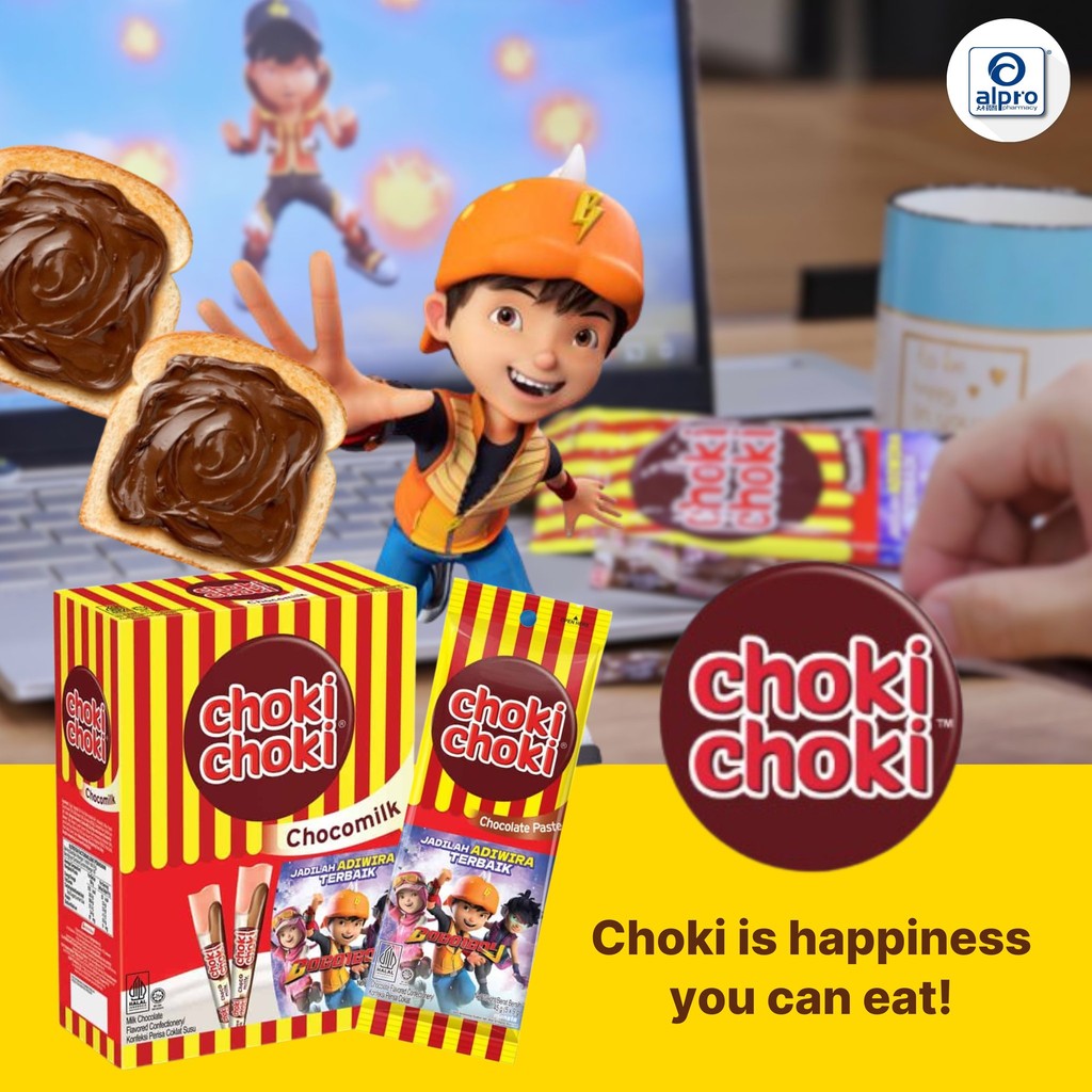 3 Flavour CHOKI CHOKI BOBOIBOY (Chocolate Paste / Chococashew