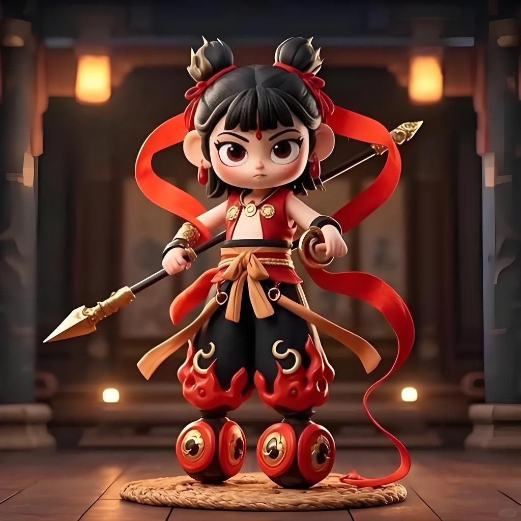 Cartoon Nezha Acrylic Homemade Stand Card Dormitor卡通哪吒亚克力自制立牌宿舍客厅卧室摆件礼物 ...