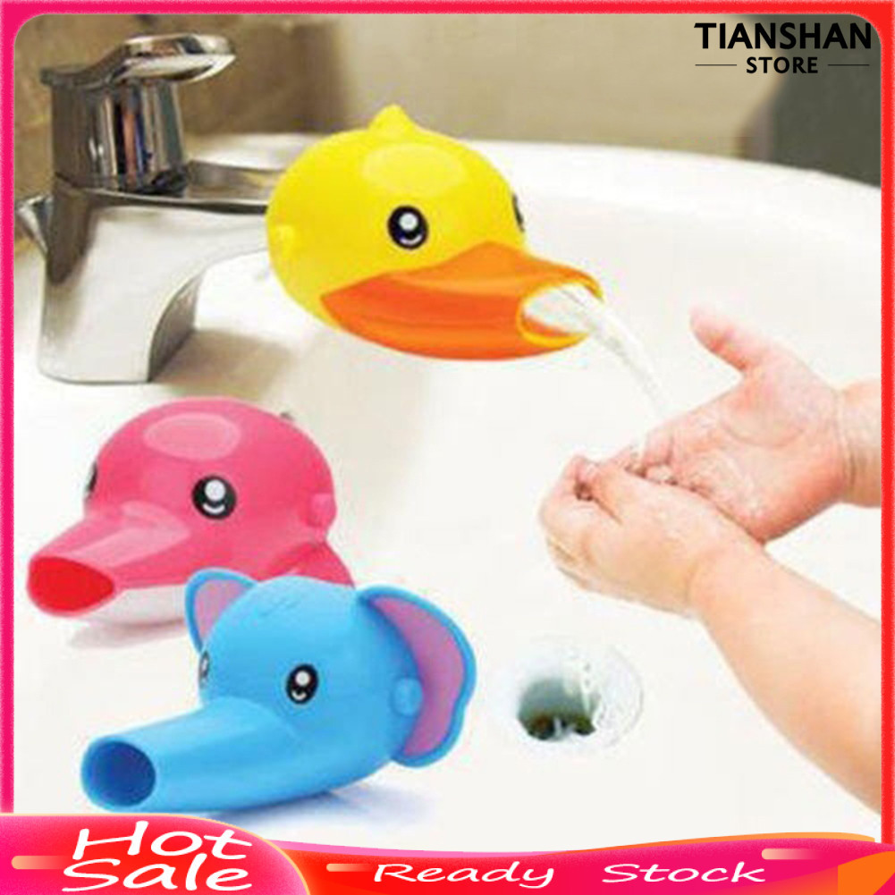 [TTS] Cartoon Animal Dolphin Duck Shape Water Tap Faucet Extender Kids ...