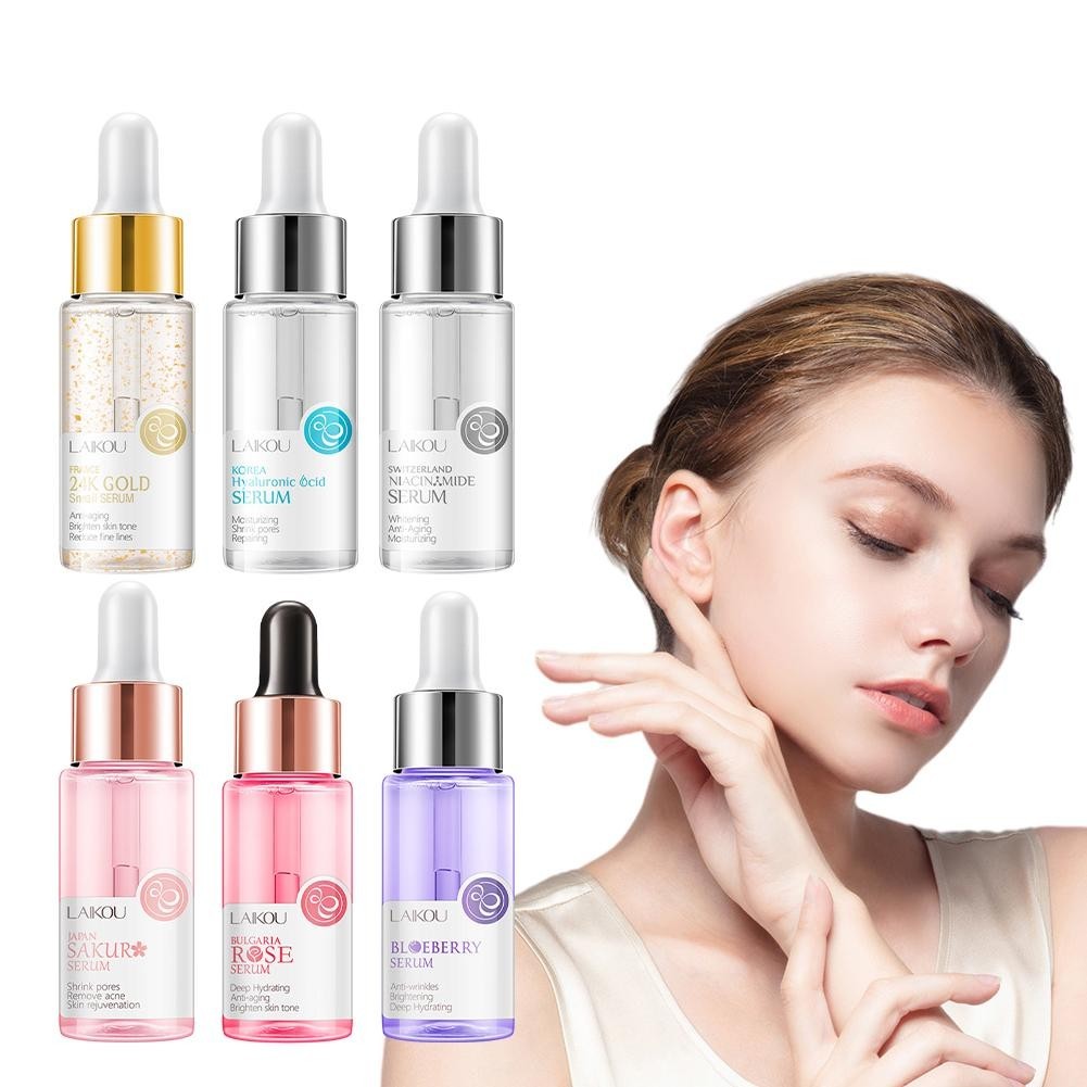 LAIKOU Serum Cherry Blossom Niacinamide VC Rose Blueberry Snail ...