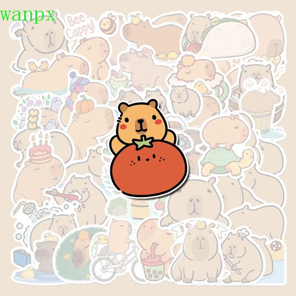 WERIGONI 6Stück Niedliche Capybara-Capybara-Brosche Anstecker Pin,Enamel Pin Pins & Anstecker Brosche,Süße Brosche,Capybara Geburtstag Deko