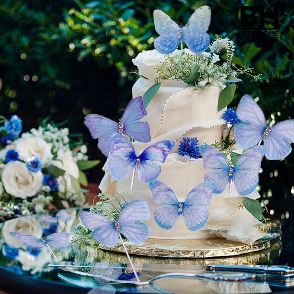 YEH-2 Sets Cake Toppers Butterfly Design Innovative Cake Decoration ...