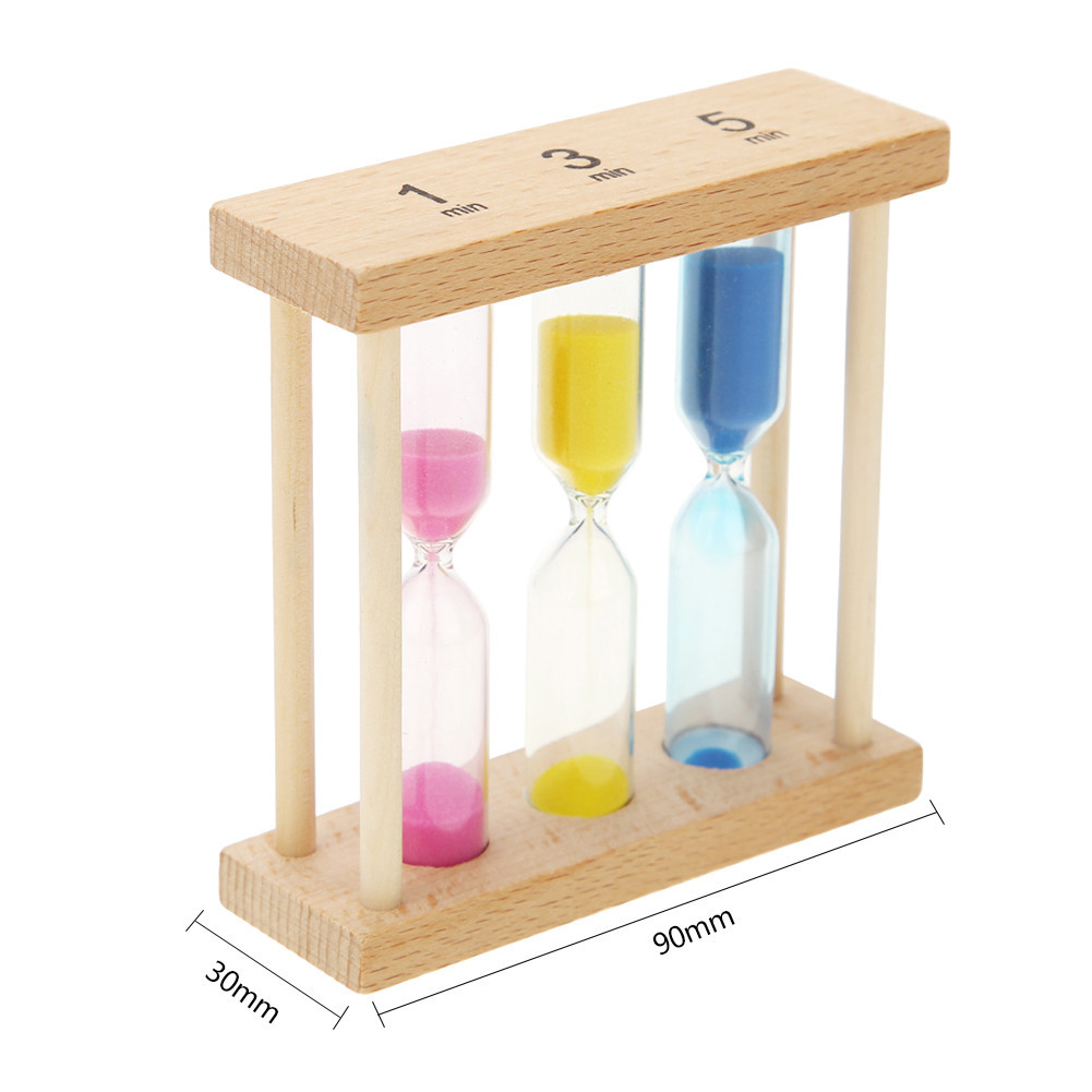 {Warm} 1/3/5 Minute Desktop Hourglass Mini Wooden Sand Timer Art Crafts ...