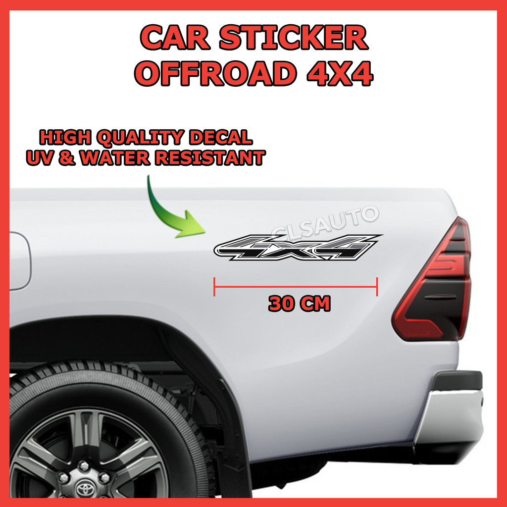 Sticker 4x4 Offroad Design 7 Hilux Ranger Raptor Triton DMAX Pickup ...