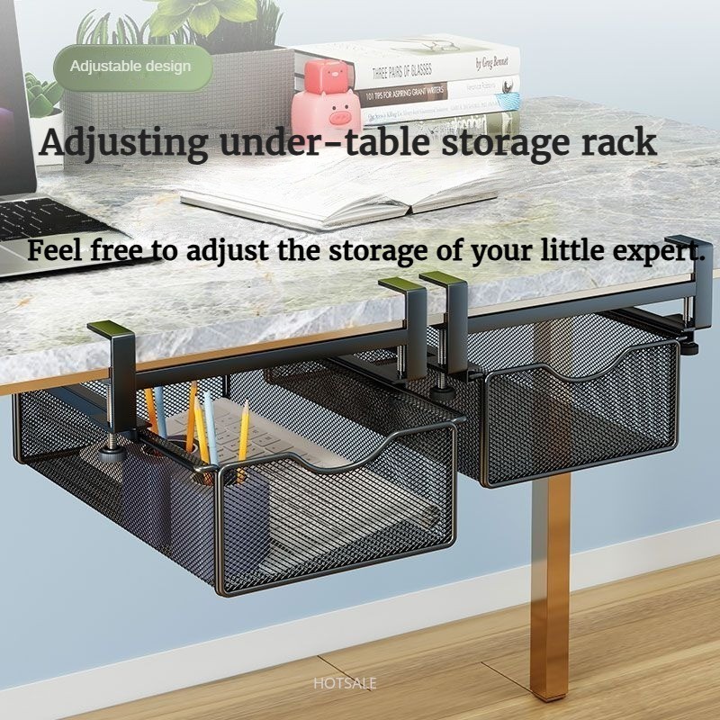 [MY STOCK]Under Desk Drawer Organizer Clamp-On No Drill Office Table ...
