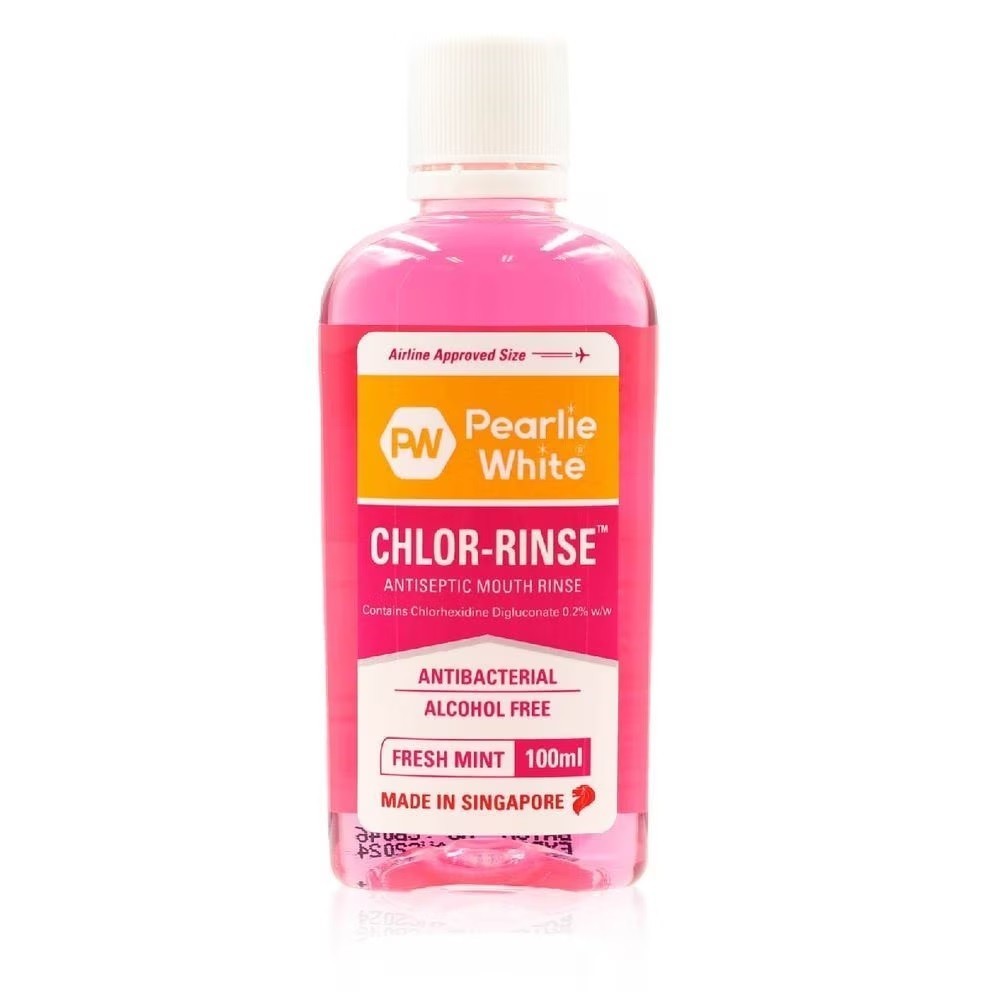 Pearlie White Chlor-Rinse Antiseptic Mouth Rinse 100ml I Alcohol Free I ...