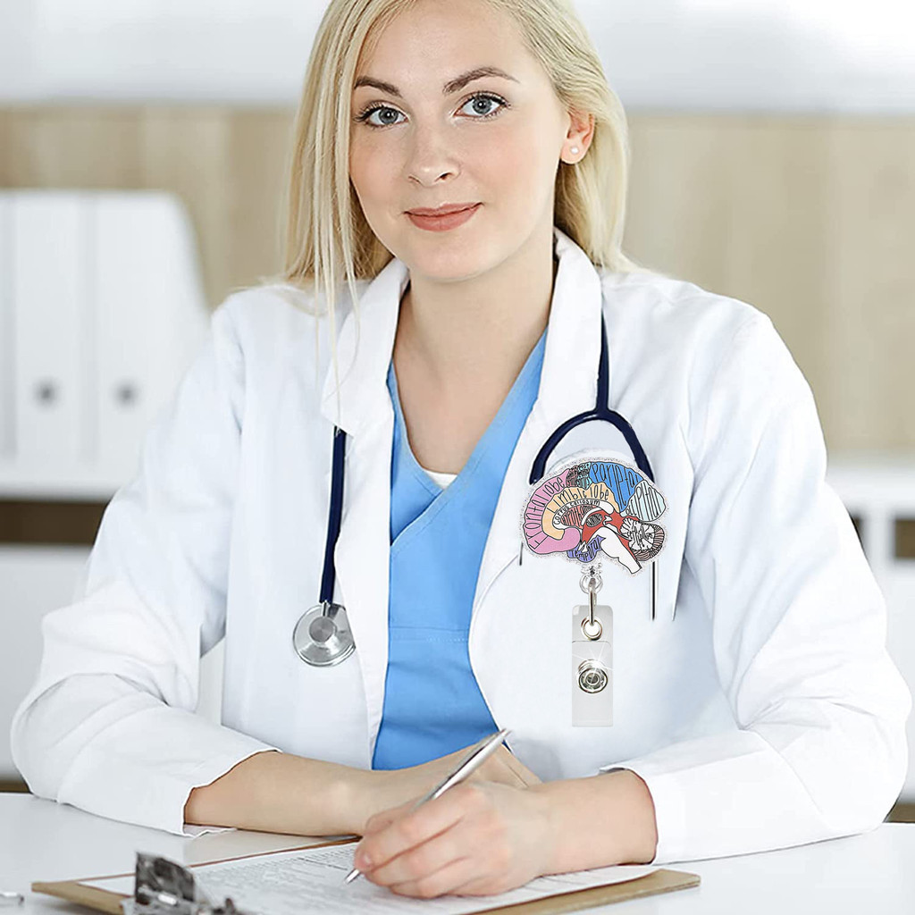 Badge Reels Holder Retractable with ID Clip for Nurse Name Tag Card