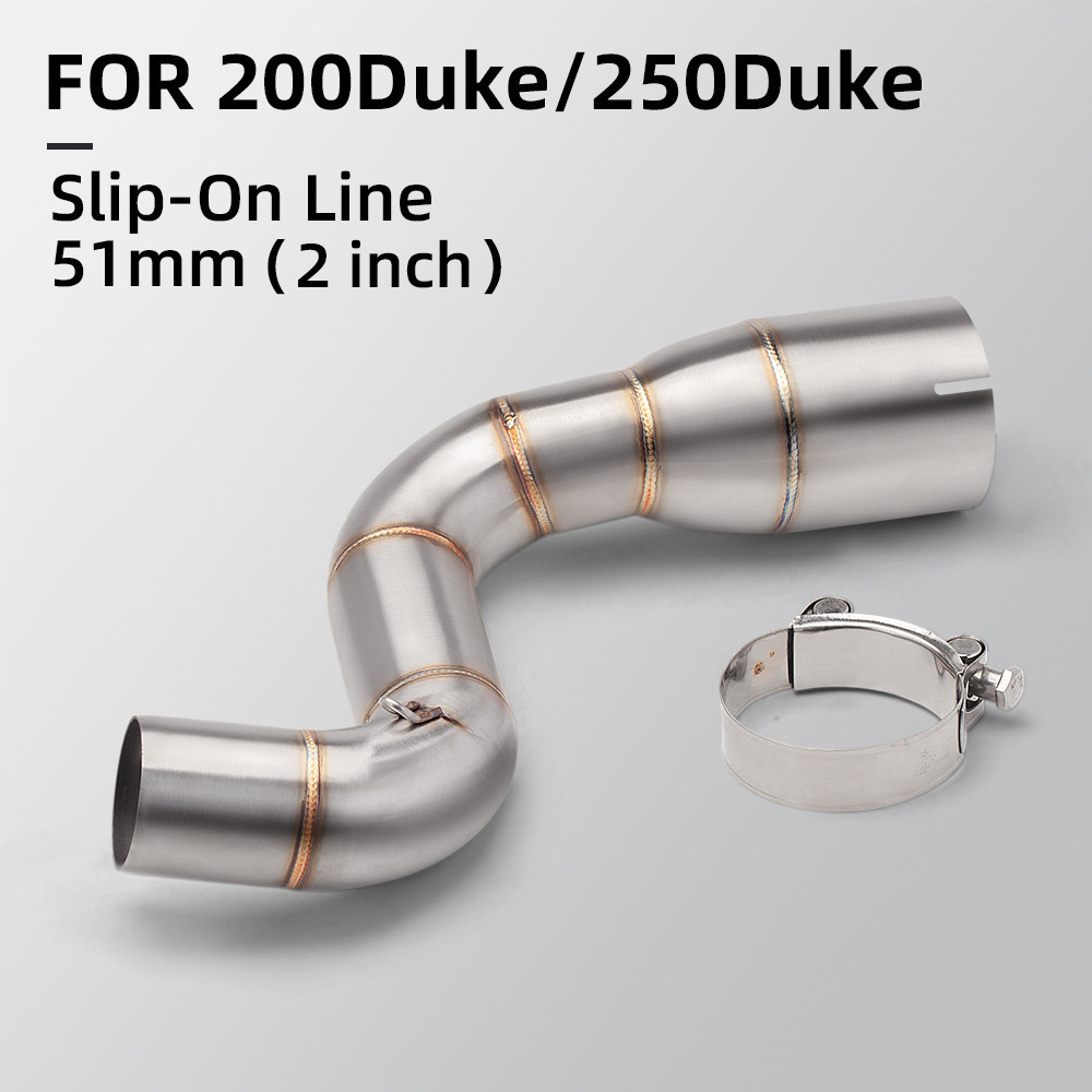NEW KTM Duke200v2 Rc200NewGen/390 ADV 304 Stainless Steel Mid Link Pipe ...