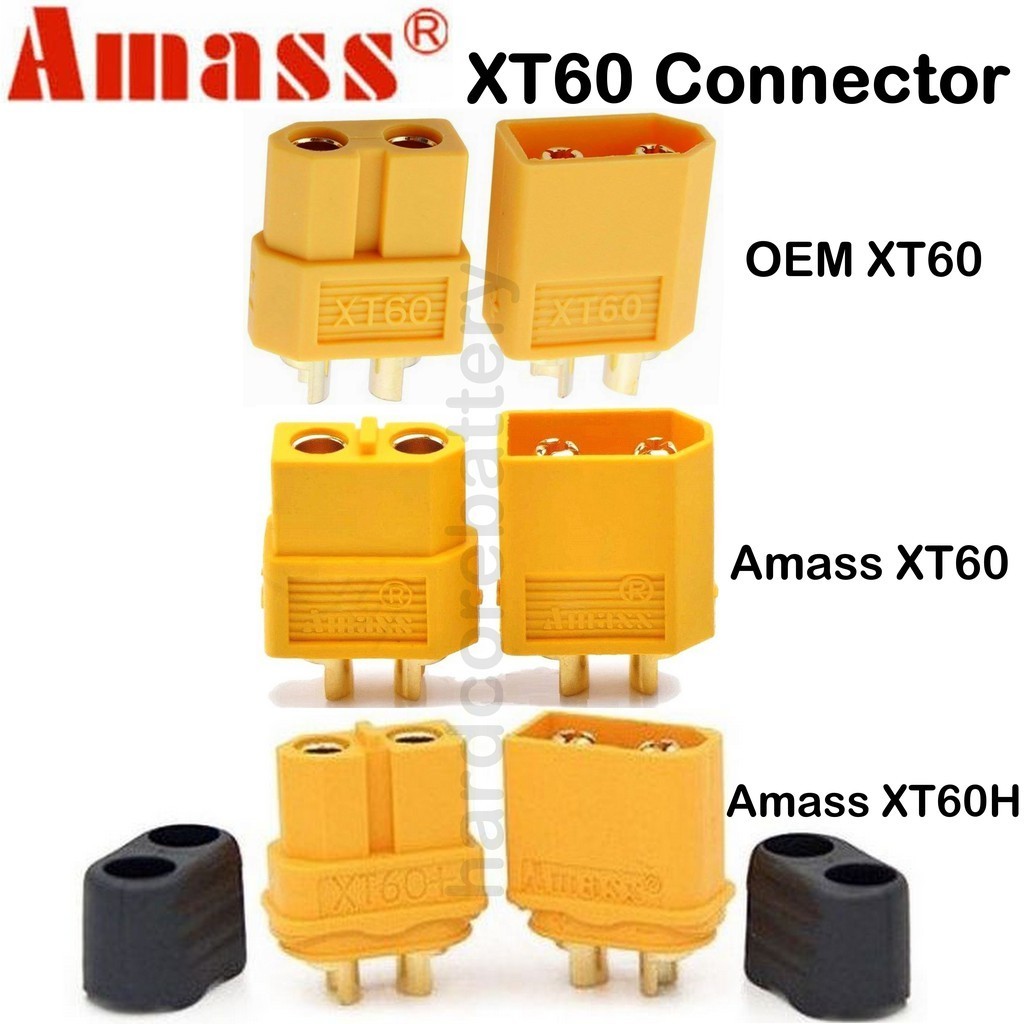 Amass XT60 XT60H Connector Plug Socket Adapter Male Female Li-po RC ...