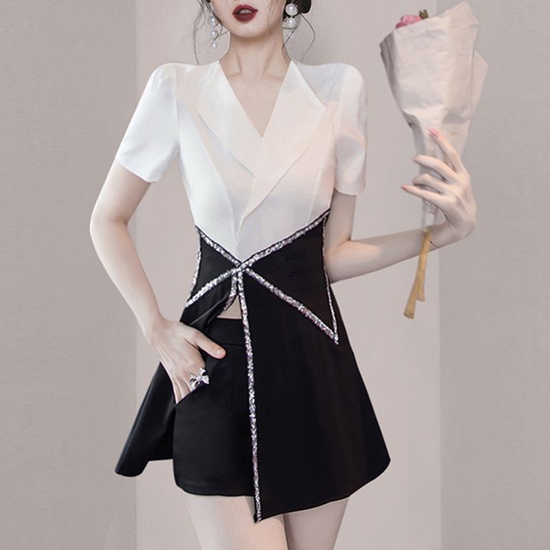 Single/Suit Light Mature Style Socialite Slim-fit Elegant Two-piece ...