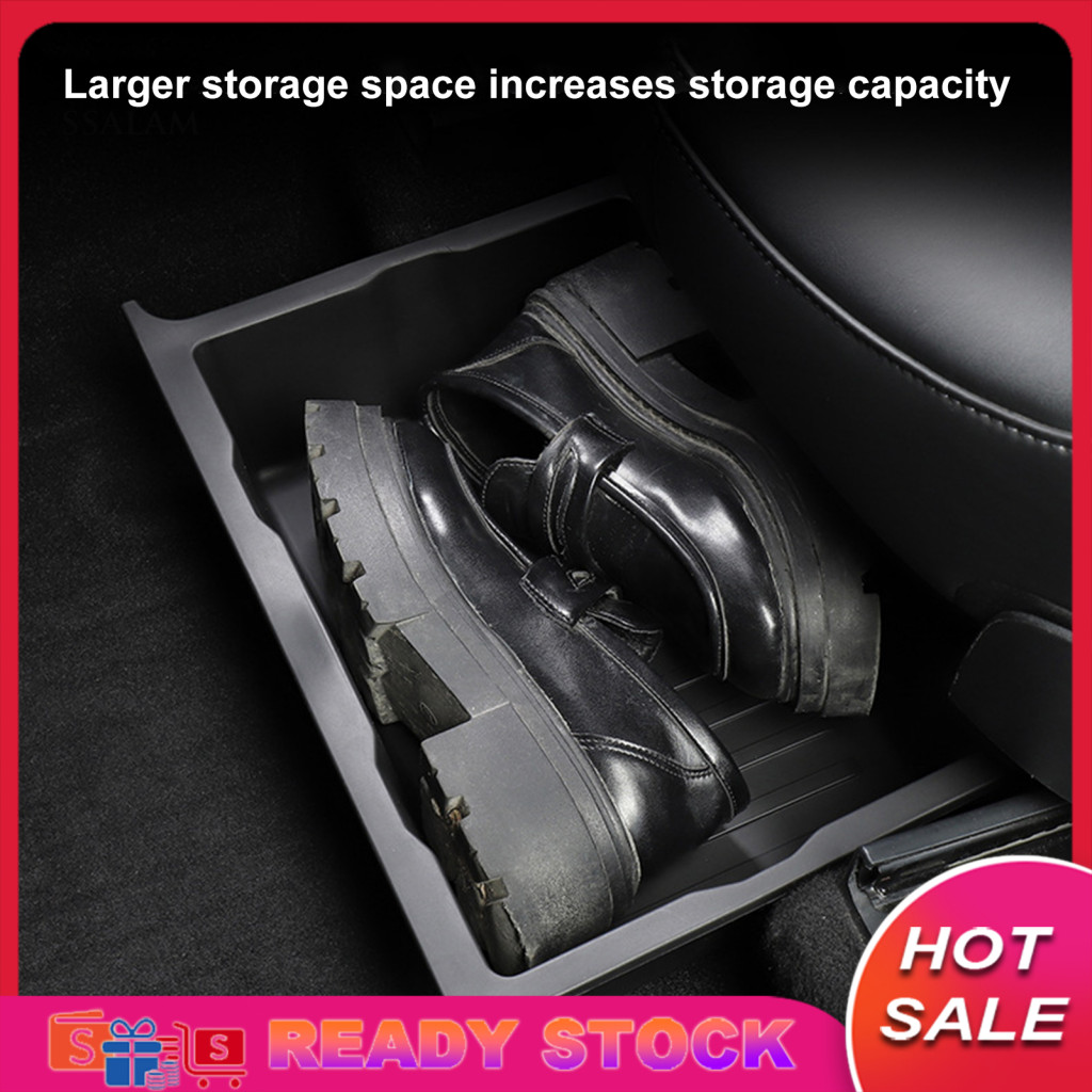 【Ready Stock] Rear Seat Storage Box Auto Under-seat Box Tesla Model Y ...