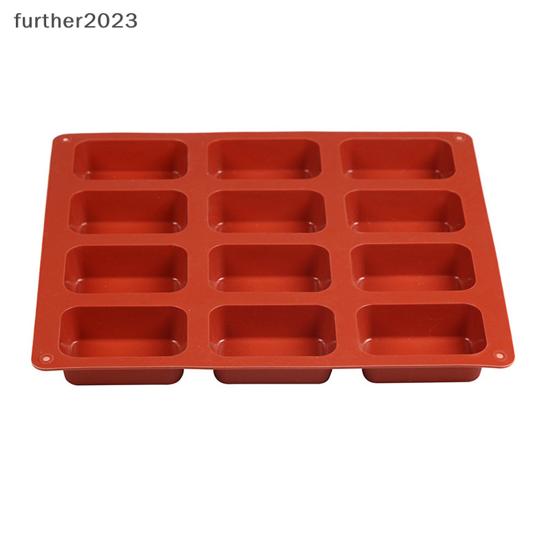 [further] 12 Cavities Non Mini Brownie Pan Bread Pan Silicone Mini Loaf Baking Pan My] Shopee