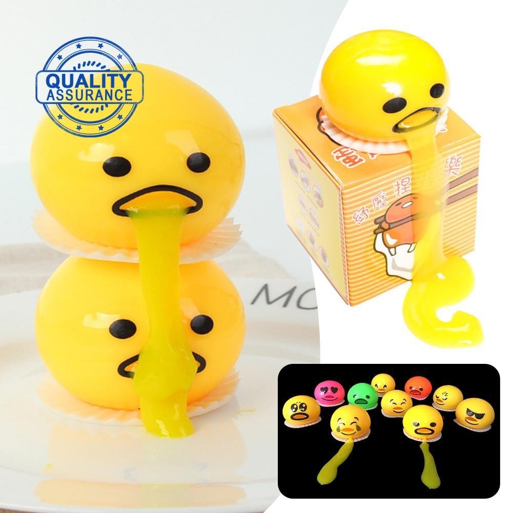 Egg Yolk Ball Toy Vomiting Disgusting Egg Stress Ball Squishy Egg Toy ...