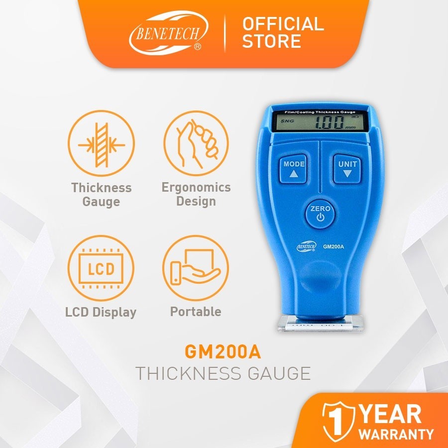 Benetech GM200A Digital Mini Coating Thickness Gauge for Car Paint ...
