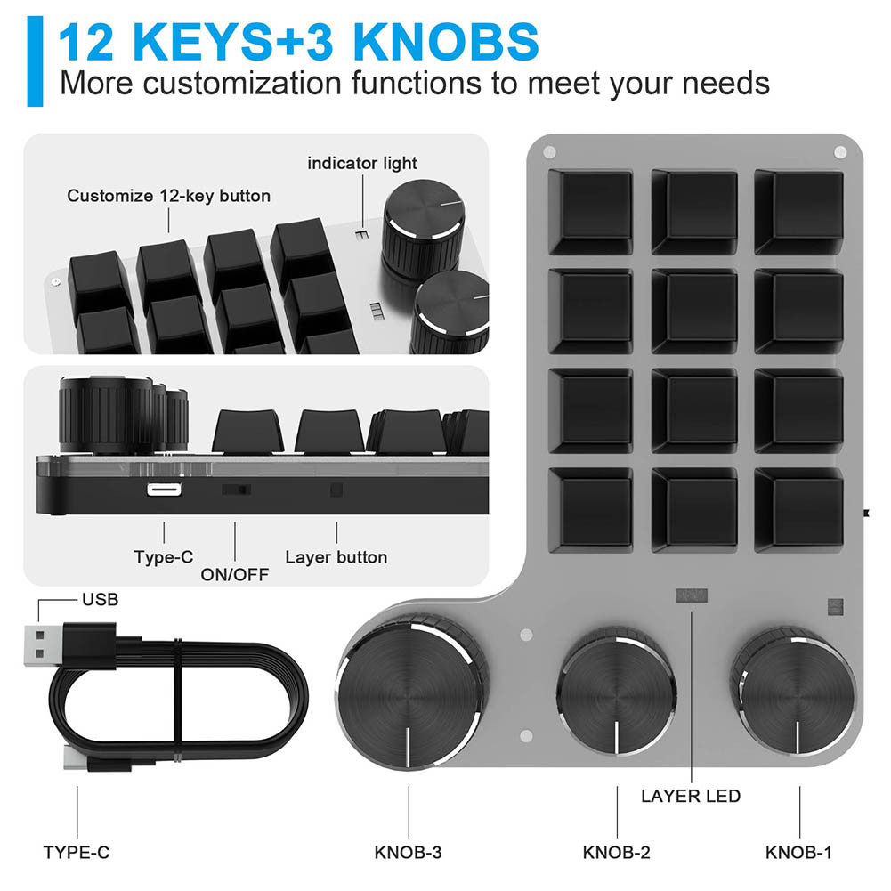 Programmable Customized Keyboard RGB High Precision Keypad for PC ...