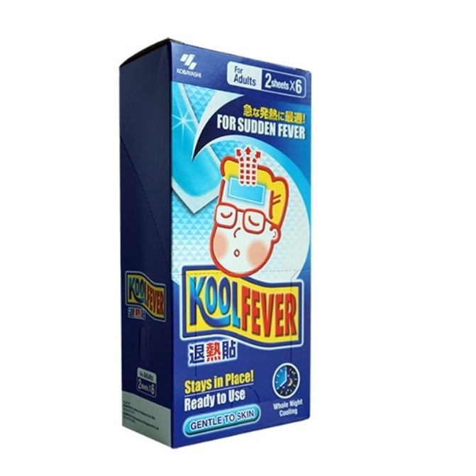 Kobayashi Kool Fever For Adults 2 Sheets × 6 Piece | Shopee Malaysia