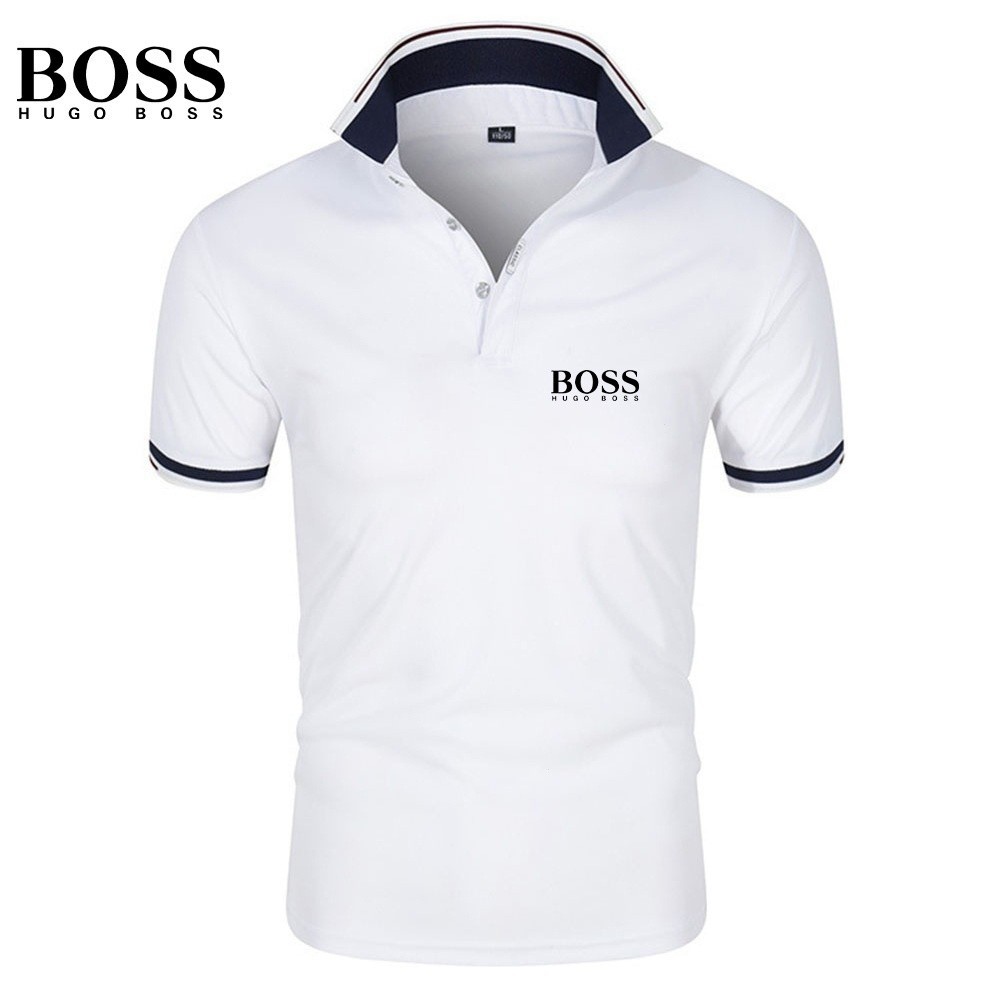 Hugo BOSS 2024 Summer Business Men's POLO Shirt Solid Color Short ...