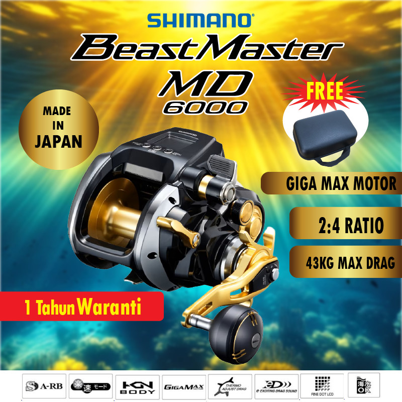 SHIMANO BEAST MASTER MD 6000 22 Elektrik Jigging Original Japan GigaMAX ...