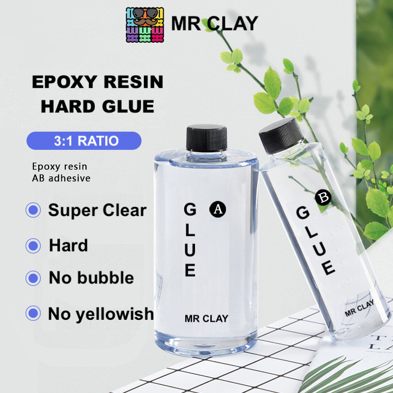 1kg 3:1 Epoxy Resin Hard Resin AB Glue No Odour PVC Crystal Clear DIY ...
