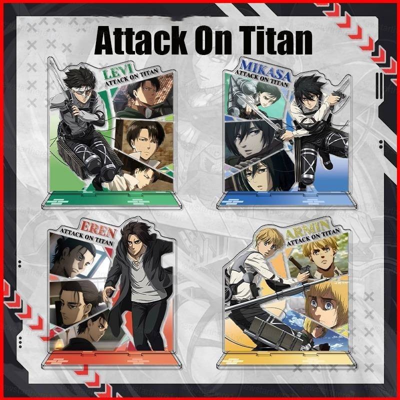 Ere1 Attack On Titan Levi Ackerman Mikasa Armin Arlert Eren Acrylic ...