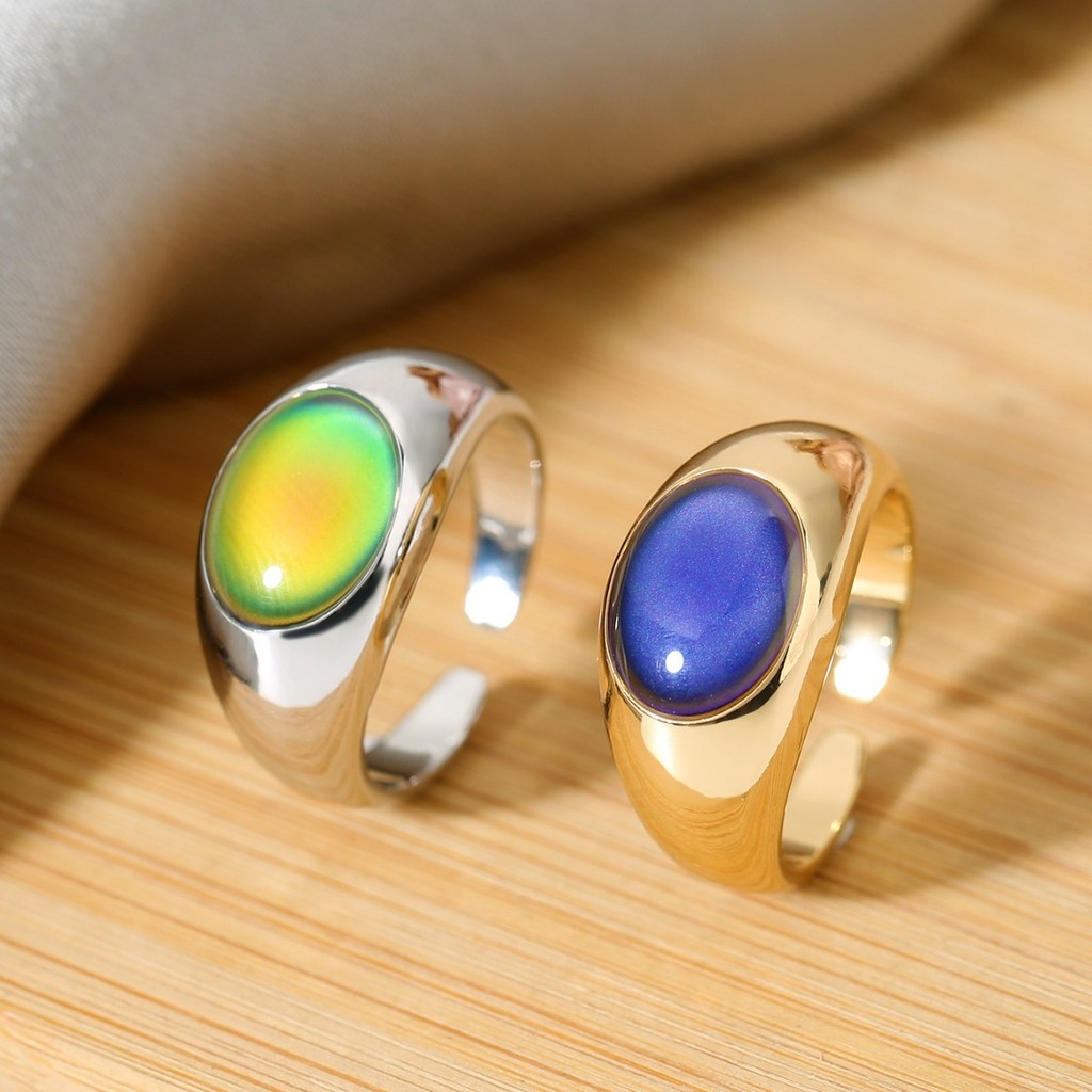 A Sexy Temperature-Changing Color Opening Adjustable Ring Fashionable ...