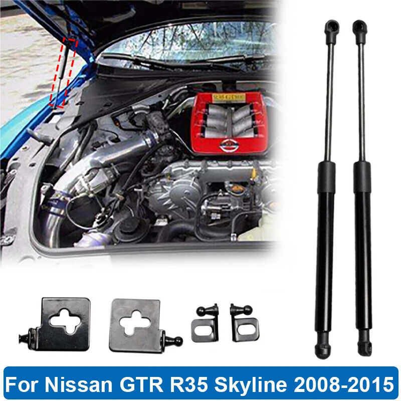 2Pcs Gas Front Hood Bonnet Lift Supports Struts Shocks Props For Nissan ...