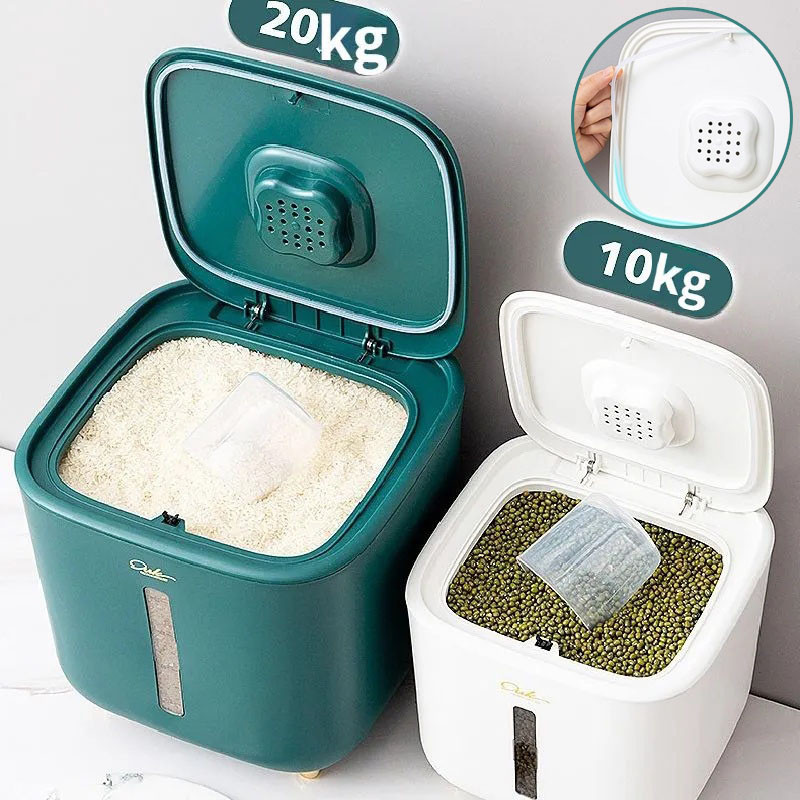5/10 KG Rice Storage Box Grain Container Household Cereal Rice Bucket ...