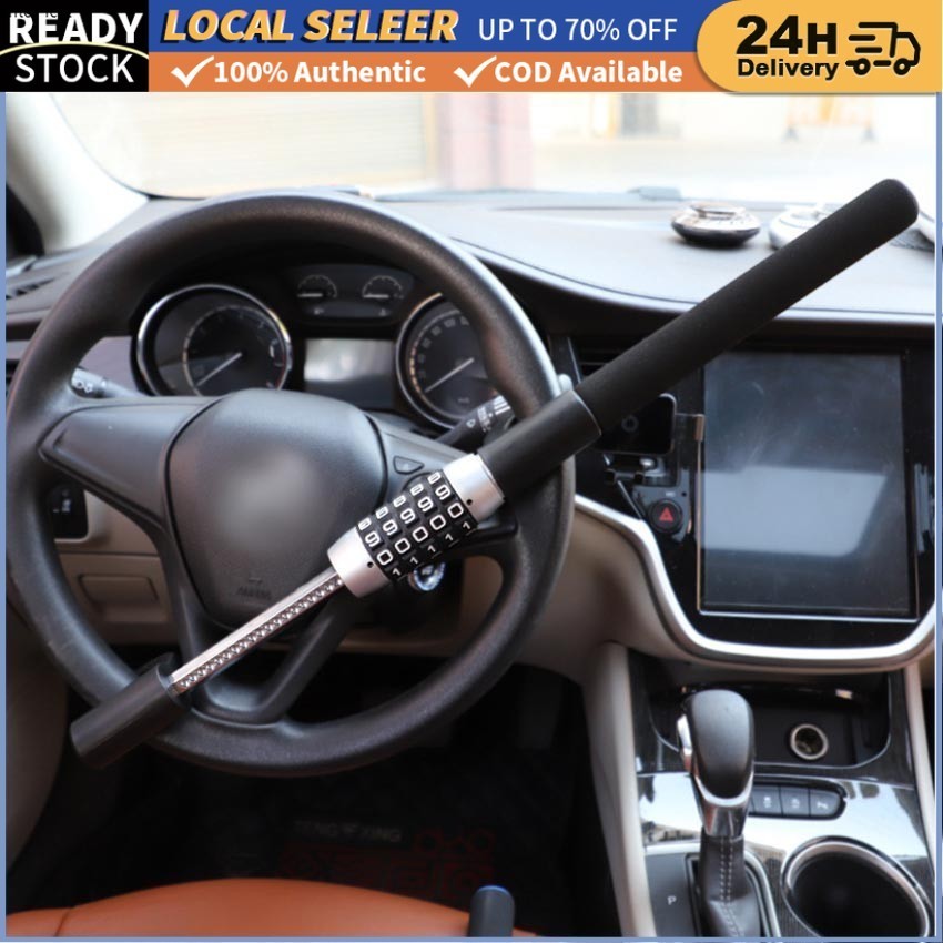 Car Anti Theft Steering Wheel Lock universal password Clamp Adjustable ...