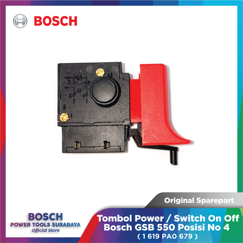 MESIN TOMBOL Bosch Power Button / On-Off Switch Position No. 4 Bosch ...