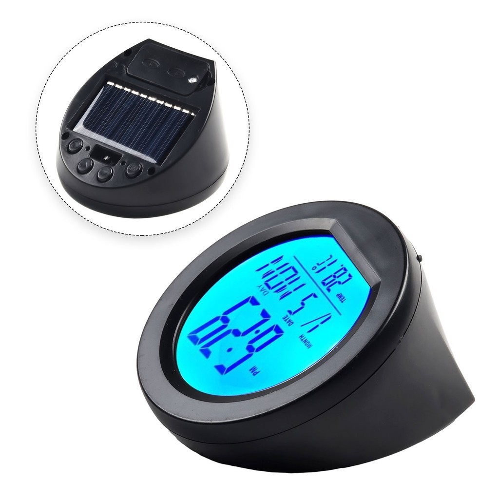 4 In 1 Motorfiets Digitale Kilometerteller Snelheidsmeter Toerenteller Rpm Brandstofmeter Mph Km   H 7 Kleuren Universeel   Color  Black