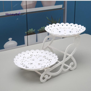 Honeybee1 1 2pcs Cake Stand Dishes Cupcake Snacks Plates Three-layer 