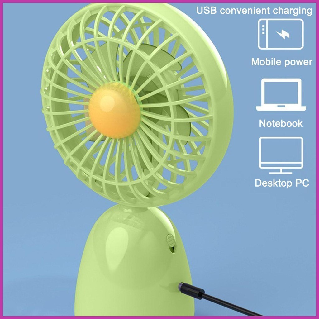 Portable Mini Fan Small Desk Fan Usb Rechargeable Cute Personal Fan