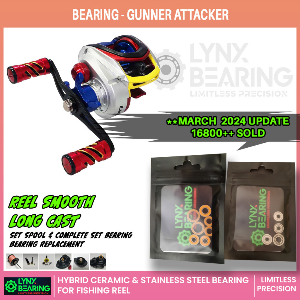 LYNX Bearing Reel Attacker Gunner 7 - ceramic/stainless steel  bearing/bushing fishing reel replacement