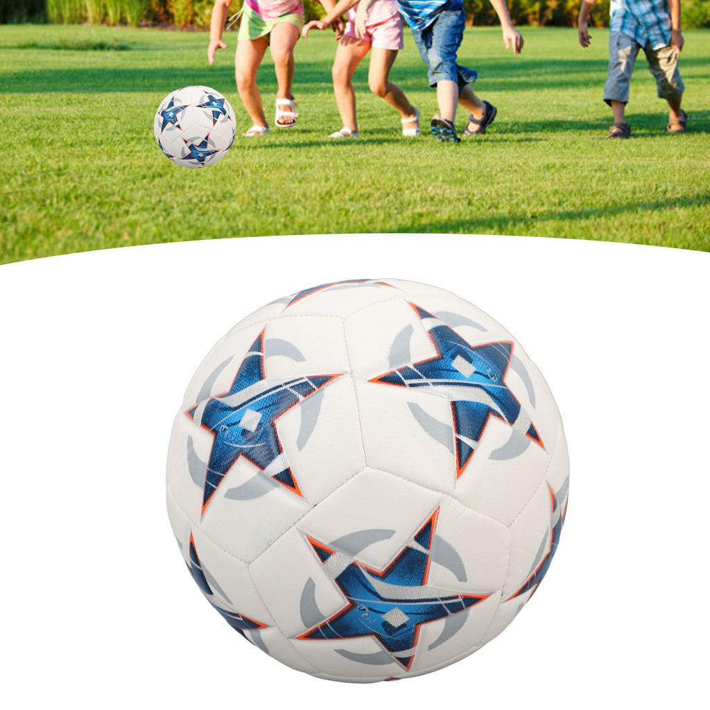 SPRPU Leather Soccer Balls Size 5 High Resilience Abrasion Resistance