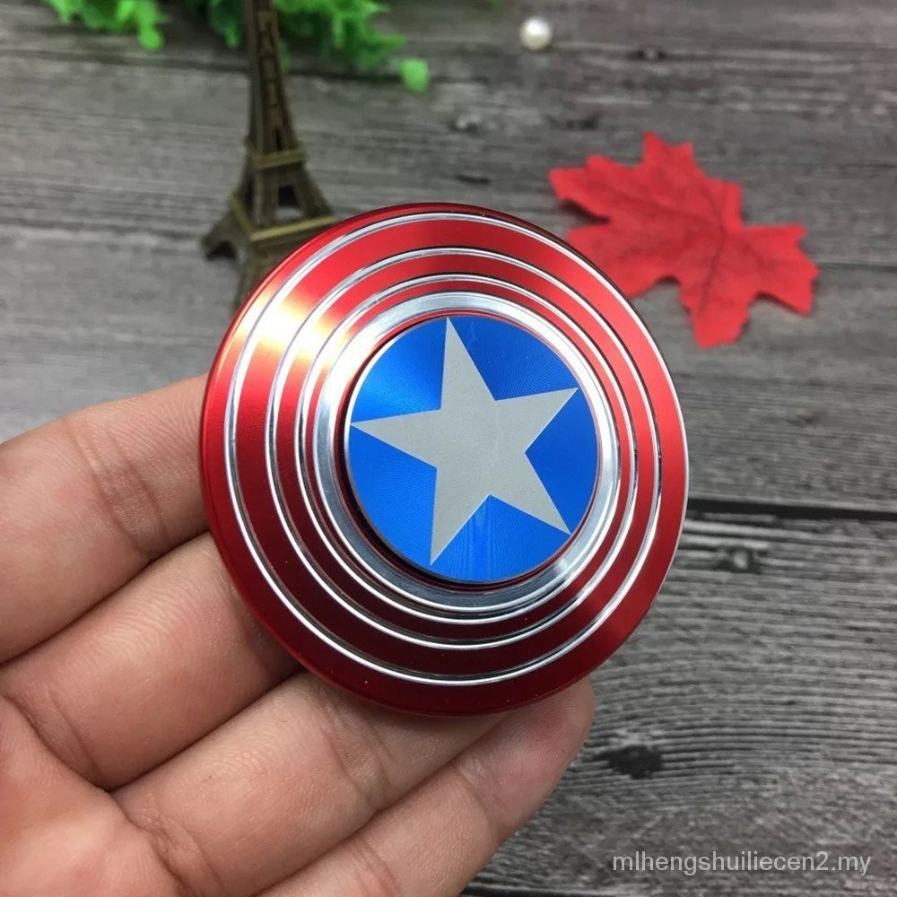 Captain America Spider Man Metal Fidget Hand Spinners Antistress Toys ...